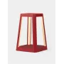 Lexon Laternen-LED-Lampe mit kabellosem Ladegerät Dunkelrot LH94DR