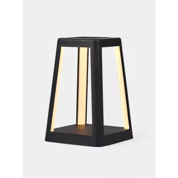 LEXON Lantern LED-Lampe mit kabellosem Ladegerät Schwarz LH94N