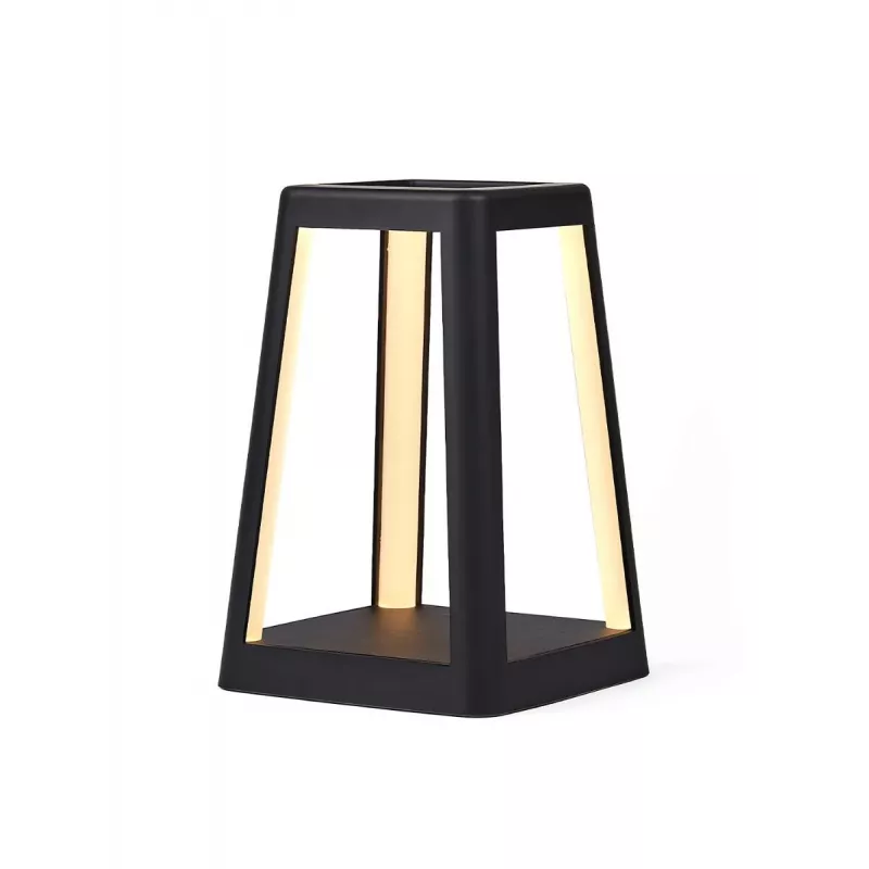 LEXON Lantern LED-Lampe mit kabellosem Ladegerät Schwarz LH94N
