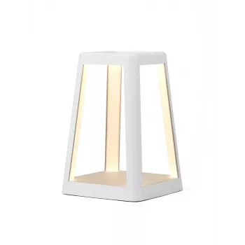 Lexon Lantern LED-Lampe mit kabellosem Ladegerät Weiß LH94W