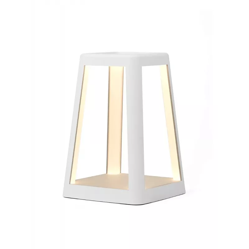 Lexon Lantern LED-Lampe mit kabellosem Ladegerät Weiß LH94W