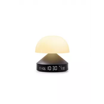 Lexon Mina Sunrise Wecker mit Lampe, Gun Metal / Dark Grey, LR153MX