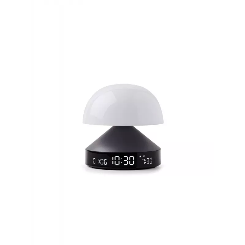 Lexon Mina Sunrise Wecker mit Lampe, Gun Metal / Dark Grey, LR153MX