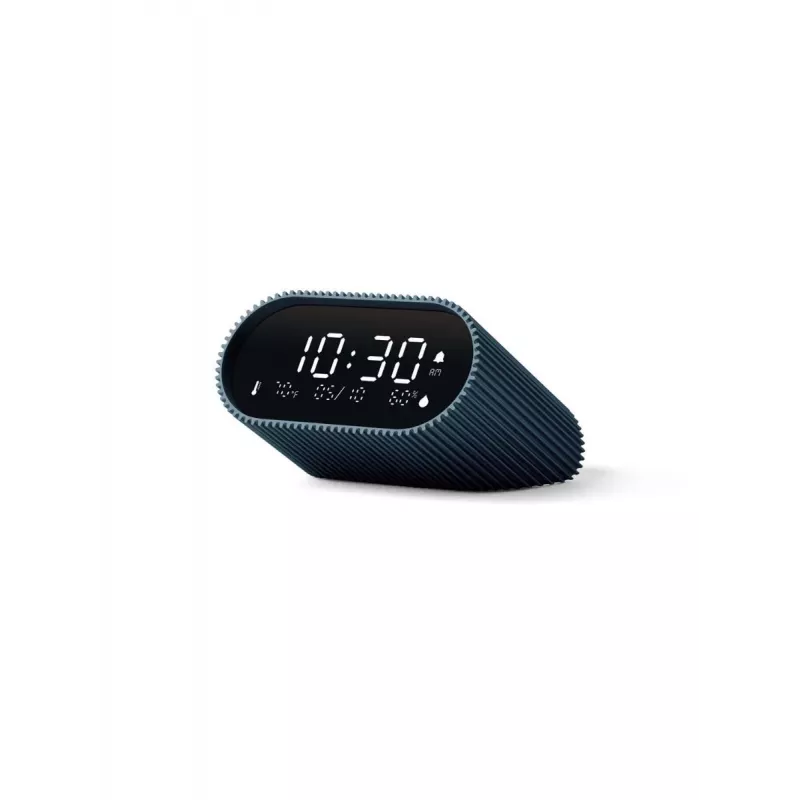 Lexon Ray Clock Digitaler Wecker mit Temperatur- und Feuchtigkeitssensor, Ozeanblau LR155OB3