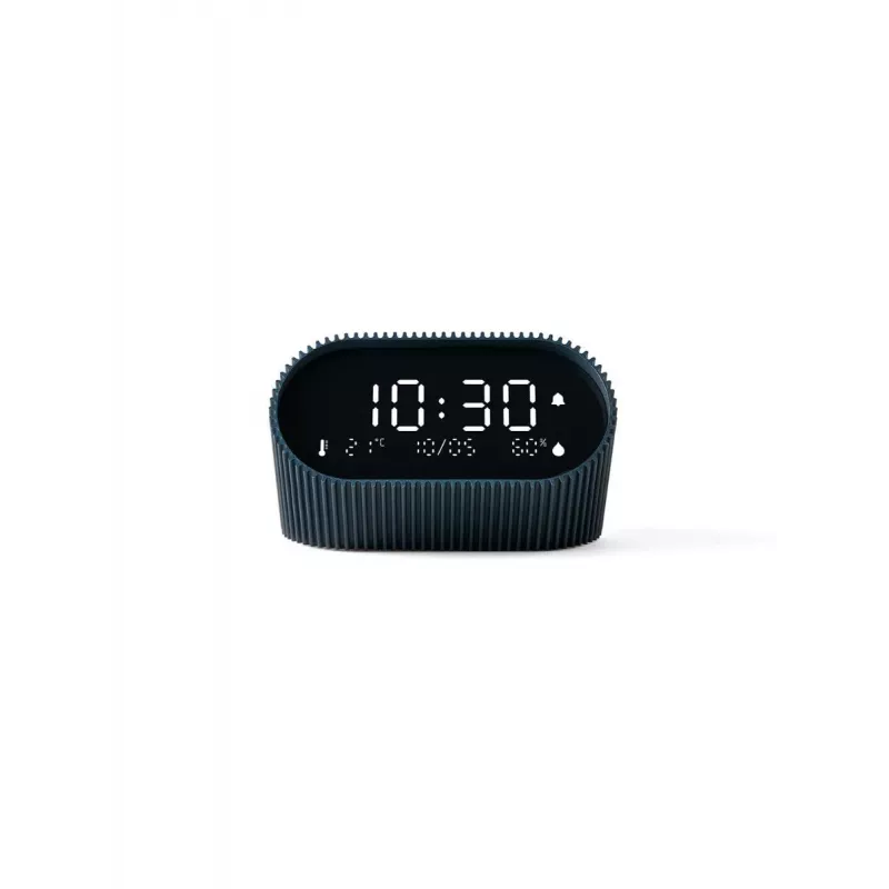 Lexon Ray Clock Digitaler Wecker mit Temperatur- und Feuchtigkeitssensor, Ozeanblau LR155OB3