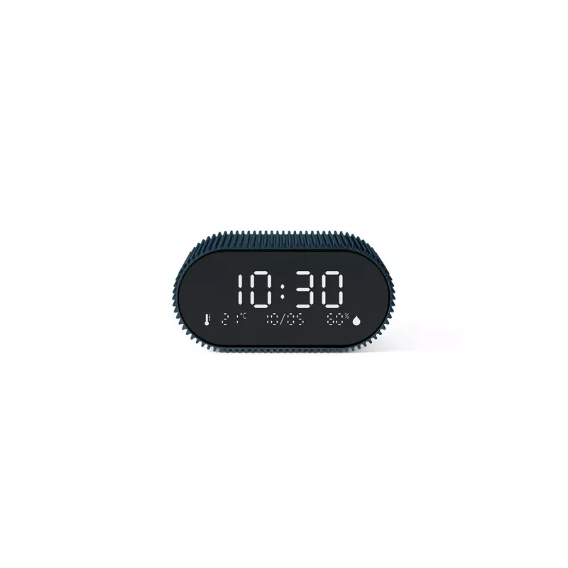 Lexon Ray Clock Digitaler Wecker mit Temperatur- und Feuchtigkeitssensor, Ozeanblau LR155OB3