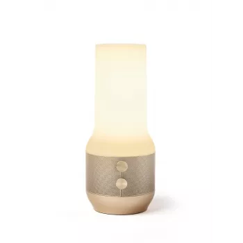 LEXON Terrace+ 3-in-1 LED-Lampe, Bluetooth-Lautsprecher, Powerbank 2000 mAh, Gold LA134D