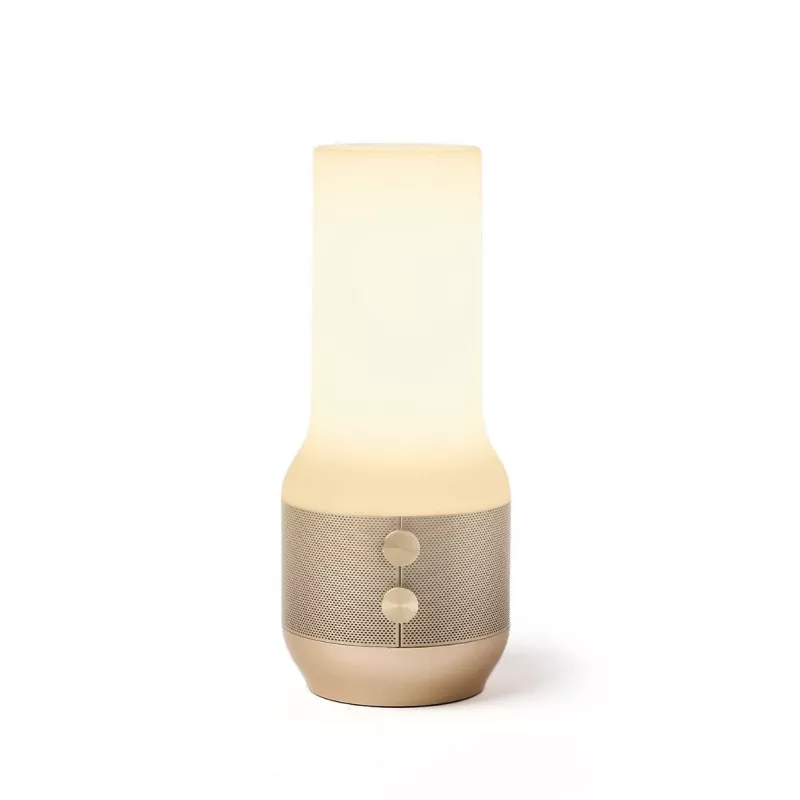 LEXON Terrace+ 3-in-1 LED-Lampe, Bluetooth-Lautsprecher, Powerbank 2000 mAh, Gold LA134D