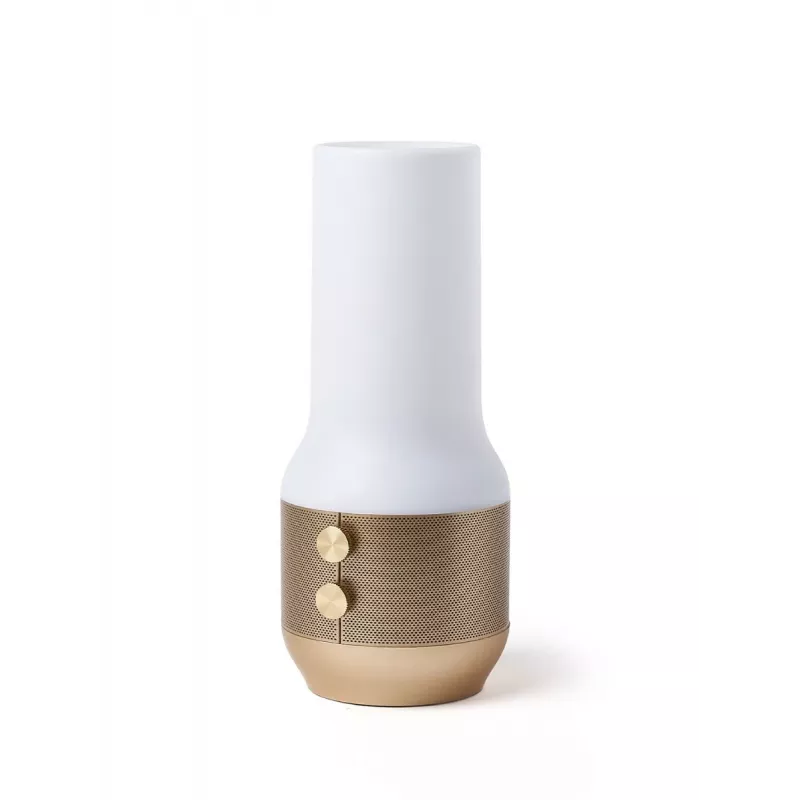LEXON Terrace+ 3-in-1 LED-Lampe, Bluetooth-Lautsprecher, Powerbank 2000 mAh, Gold LA134D