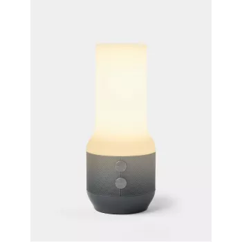 LEXON Terrace+ 3-in-1 LED-Lampe mit Bluetooth-Lautsprecher und Powerbank, Dark Grey/Gunmetal, LA134X