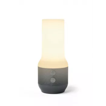 LEXON Terrace+ 3-in-1 LED-Lampe mit Bluetooth-Lautsprecher und Powerbank, Dark Grey/Gunmetal, LA134X