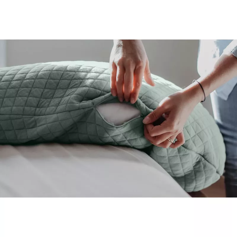 Beaba Big Flopsy Still- und Schwangerschaftskissen Fleur de Coton Sage Green