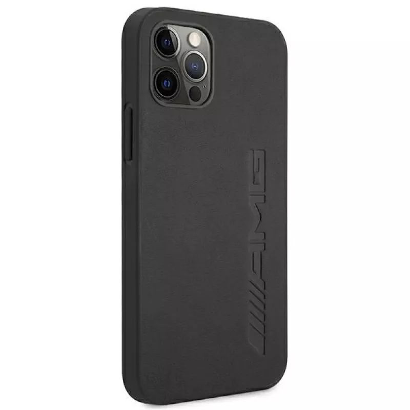 AMG Hardcase Leather Hot Stamped Case für Apple iPhone 12 Pro Max 6,7 inch Schwarz