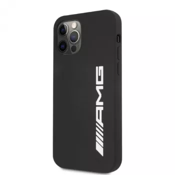 AMG AMHCP12LSGLBGN iPhone 12 Pro Max 6,7 inch Schwarze Silikon-Hülle mit großem Logo