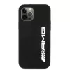 AMG AMHCP12LSGLBGN iPhone 12 Pro Max 6,7 inch Schwarze Silikon-Hülle mit großem Logo