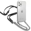 Guess GUHCP12LKC4GSSI iPhone 12 Pro Max 6,7 inch Transparente Hardcase mit Silberkette - 4G Kollektion