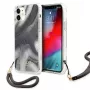 Guess GUHCP12SKSMAGR iPhone 12 Mini 5,4 inch Graue Hardcase Marble Collection