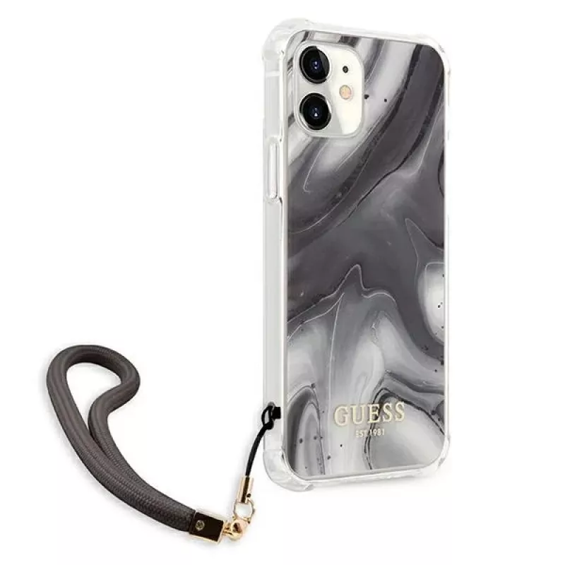 Guess GUHCP12SKSMAGR iPhone 12 Mini 5,4 inch Graue Hardcase Marble Collection