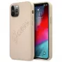 Guess Saffiano Vintage Script Hard Case für Apple iPhone 12 Pro Max 6,7 inch - Gold