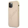 Guess Saffiano Vintage Script Hard Case für Apple iPhone 12 Pro Max 6,7 inch - Gold