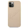 Guess Saffiano Vintage Script Hard Case für Apple iPhone 12 Pro Max 6,7 inch - Gold