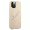 Guess Saffiano Vintage Script Hard Case für Apple iPhone 12 Pro Max 6,7 inch - Gold