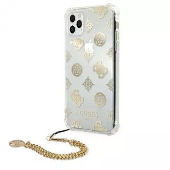 Guess GUHCN58KSPEGO Hardcase für Apple iPhone 11 Pro 5,8 inch Gold Peony Chain Collection