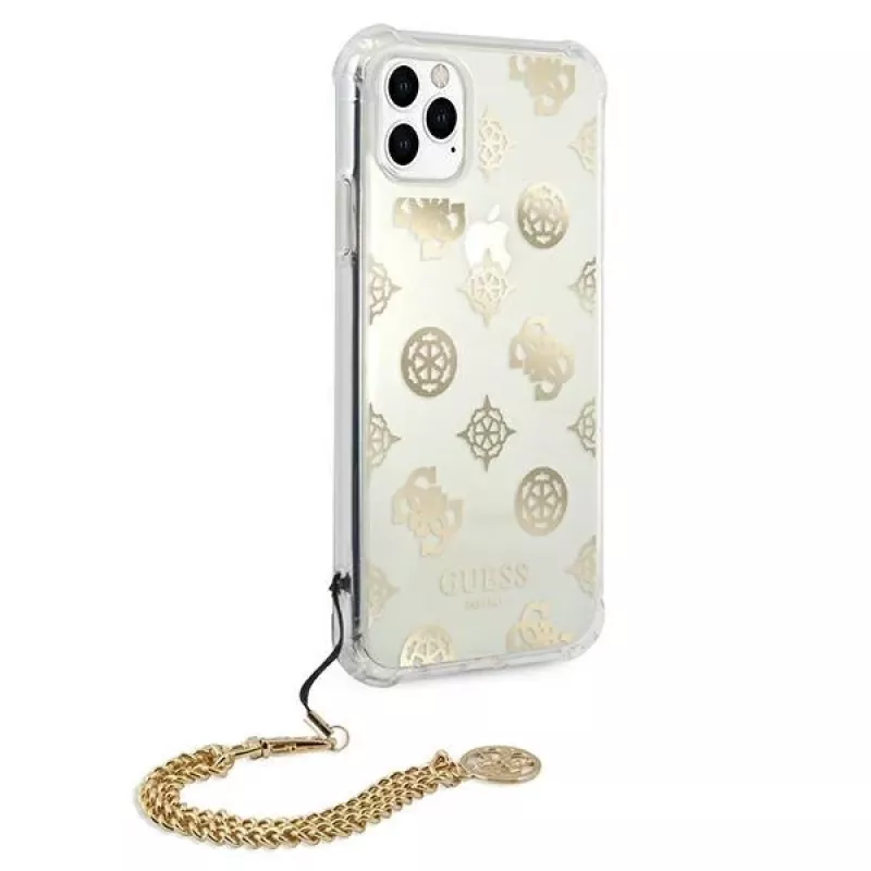 Guess GUHCN58KSPEGO Hardcase für Apple iPhone 11 Pro 5,8 inch Gold Peony Chain Collection