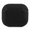 BMW BMA3SSLBK AirPods 3 Hülle Schwarz Echtleder Silbernes Logo