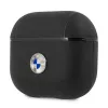 BMW BMA3SSLBK AirPods 3 Hülle Schwarz Echtleder Silbernes Logo
