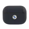 BMW AirPods Pro Hülle Navy Echtleder Silbernes Logo