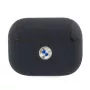 BMW AirPods Pro Hülle Navy Echtleder Silbernes Logo
