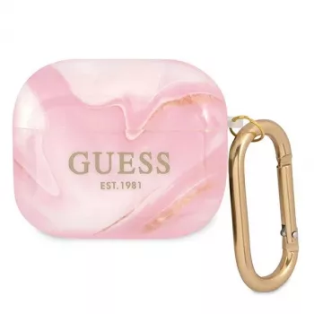 Guess GUA3UNMP AirPods 3 Hülle Pink Marble Collection