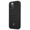 Mercedes-Benz iPhone 12 Pro Max 6,7 inch Hardcase Leder Stars Pattern Schwarz