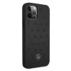 Mercedes-Benz iPhone 12 Pro Max 6,7 inch Hardcase Leder Stars Pattern Schwarz