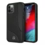 Mercedes-Benz iPhone 12 Pro Max 6,7 inch Schwarze Hartschale Leder mit Perforation