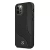 Mercedes-Benz iPhone 12 Pro Max 6,7 inch Schwarze Hartschale Leder mit Perforation