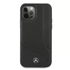 Mercedes-Benz iPhone 12 Pro Max 6,7 inch Schwarze Hartschale Leder mit Perforation