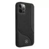 Mercedes-Benz iPhone 12 Pro Max 6,7 inch Schwarze Hartschale Leder mit Perforation