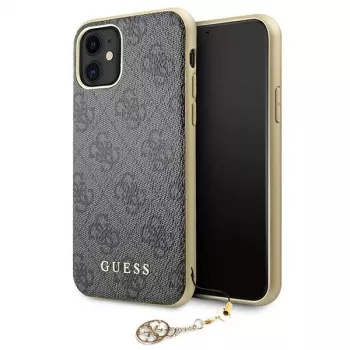 Guess GUHCN61GF4GGR iPhone 11 6,1 inch Hard Case 4G Charms Collection - Grau