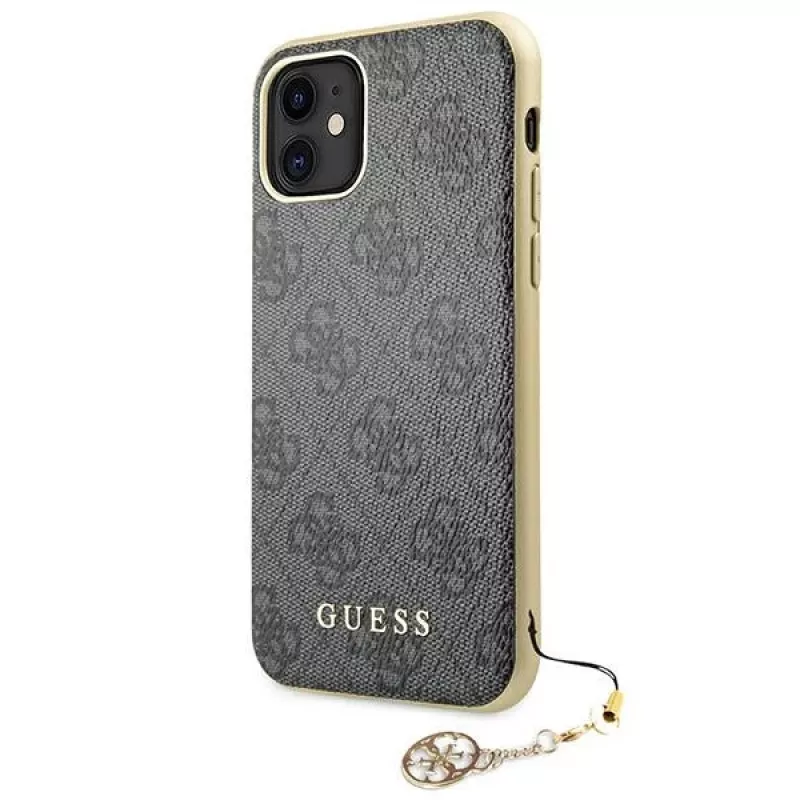 Guess GUHCN61GF4GGR iPhone 11 6,1 inch Hard Case 4G Charms Collection - Grau