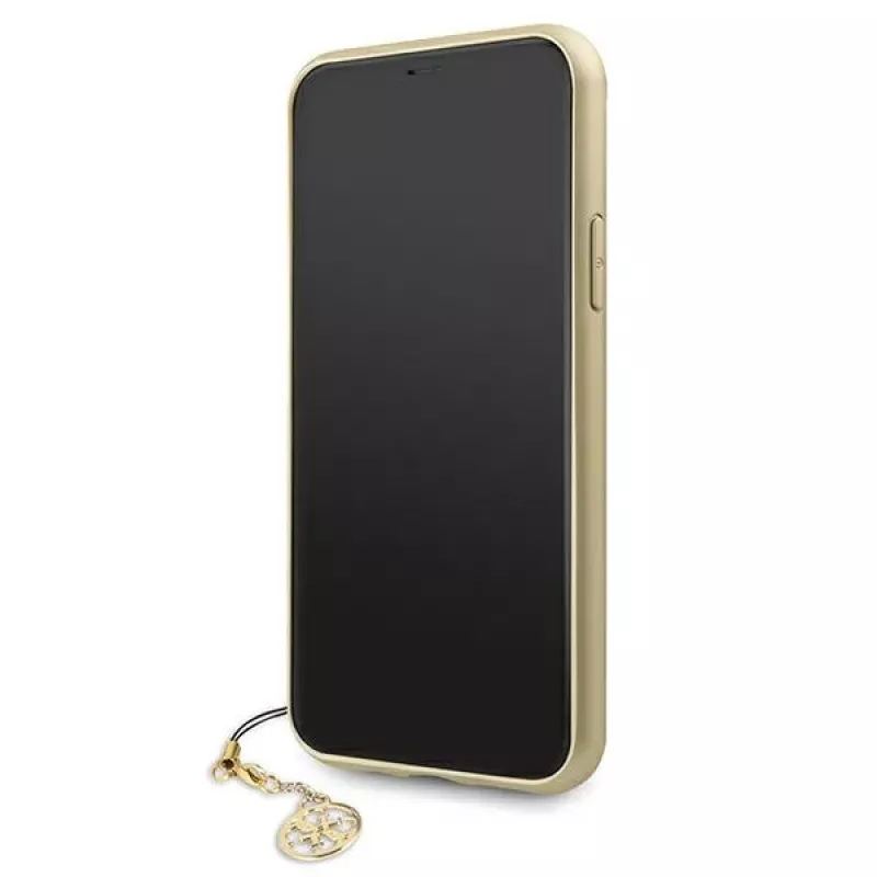 Guess GUHCN61GF4GGR iPhone 11 6,1 inch Hard Case 4G Charms Collection - Grau