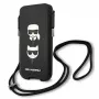 Karl Lagerfeld Ikonik Karl & Choupette Head Hard Case für iPhone 12 / 12 Pro 6,1 inch - Schwarz