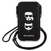 Karl Lagerfeld Ikonik Karl & Choupette Head Hard Case für iPhone 12 / 12 Pro 6,1 inch - Schwarz