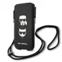 Karl Lagerfeld Ikonik Karl & Choupette Head Saffiano Hard Case für Apple iPhone 12 Pro Max 6,7 inch Schwarz