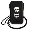 Karl Lagerfeld Ikonik Karl & Choupette Head Saffiano Hard Case für Apple iPhone 12 Pro Max 6,7 inch Schwarz