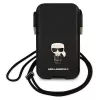 Karl Lagerfeld Saffiano Ikonik Hard Case für Apple iPhone 12 Pro Max, Schwarz