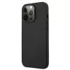 AMG AMHCP13LDOLBK iPhone 13 Pro Hard Case Genuine Leather Hot Stamped Black