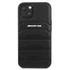 AMG AMHCP13SGSEBK iPhone 13 Mini 5,4 inch Hardcase Leder Schwarz mit geprägten Linien