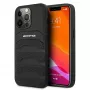 AMG AMHCP13LGSEBK iPhone 13 Pro / 13 6.1 Black Hardcase Leather Debossed Lines